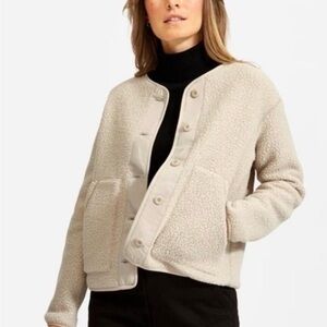 Everlane Teddy Fleece Light Taupe Jacket in XS
